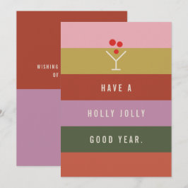 Holly Jolly Greeting Card Feiertagskarte
