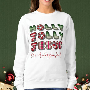Holly Jolly Jesus 3D-Optik fett Bonbons Ballon Sweatshirt