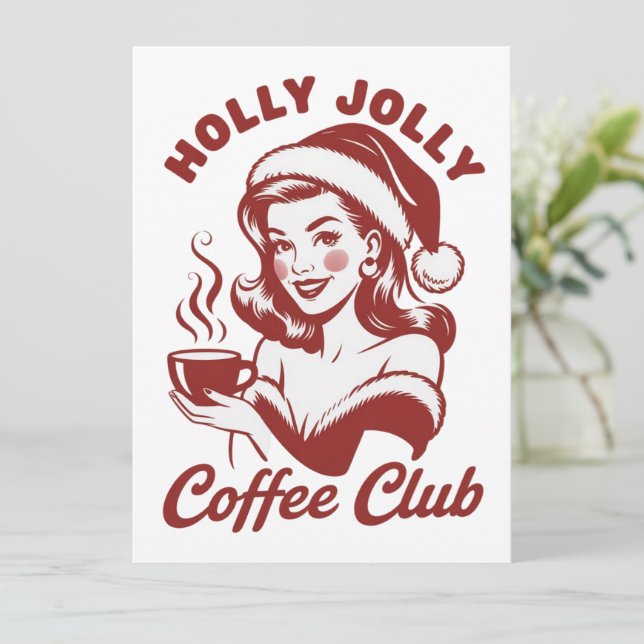 Holly Jolly Kaffeeclub Sarkastisches Weihnachten S (Stehend Vorderseite)