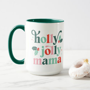 Holly Jolly Mama Retro-Feiertags-Tasse Tasse