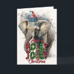 Holly Jolly Merry Christmas Santa Elephant Card Karte<br><div class="desc">Holly Jolly Merry Christmas Santa Elephant Card Nichts sagt "Ich kümmere mich" wie eine personalisierte, hochwertige Karte mit einer herzlichen Nachricht. Viele schätzen eine gute, personalisierte Karte über das Geschenk, das sie mitbringt. Eine Karte, die ihre Qualität für ein Leben behalte, immer daran zu erinnern, dass besondere Person an diese...</div>