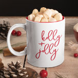 Holly Jolly Modernes Niedliches Script Minimalisti Zweifarbige Tasse<br><div class="desc">Mit unserer Holly Jolly Tasse schlürfen Sie stilvoll! ☕️ Fügen Sie Ihren benutzerdefinierten Text für eine persönliche Touch hinzu. Erleben Sie mit jedem Schluck den Urlaubssinn! 🎅 #HollyJollyMug #HolidayCheers</div>