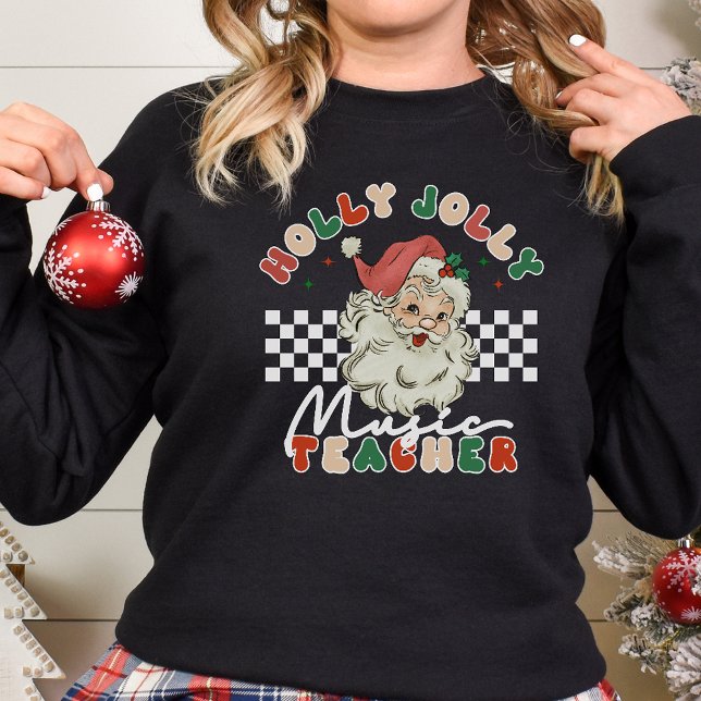 Holly Jolly Music Teacher Weihnachten T-Shirt (Von Creator hochgeladen)