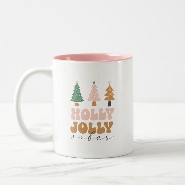 Holly jolly noël cadeau café tasse (Gauche)