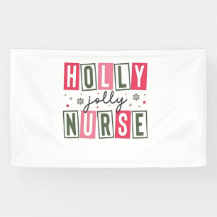 Holly Jolly Nurse Weihnachtsfeier Weihnachtsfeiert Banner