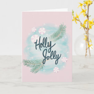 Holly Jolly - Pastel - Weihnachten - Gruß - Karte