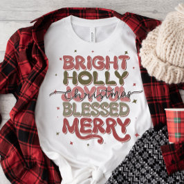 Holly Jolly Retro Christmas T - Shirt
