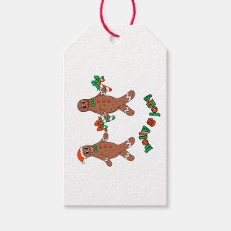 Holly & Jolly Retro Gingerbret Weihnachtsgeschenk Geschenkanhänger