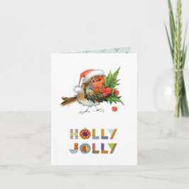 Holly Jolly Robin Karte