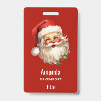 Holly Jolly Santa Claus Retro