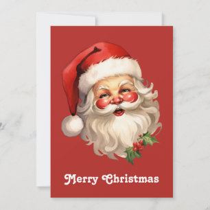 Holly Jolly Santa Claus Retro Weihnachten