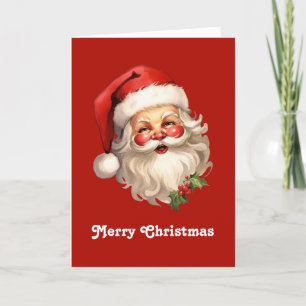 Holly Jolly Santa Claus Retro Weihnachten