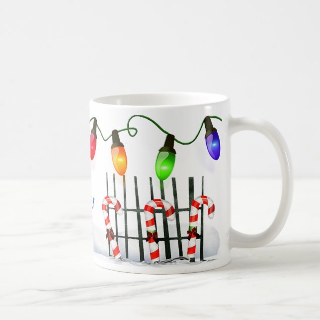 Holly Jolly Snowman PERSONALISIERT Kaffeetasse (Rechts)