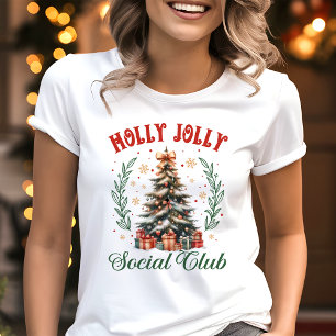 Holly Jolly Social Club Weihnachten Tri-Blend Shirt