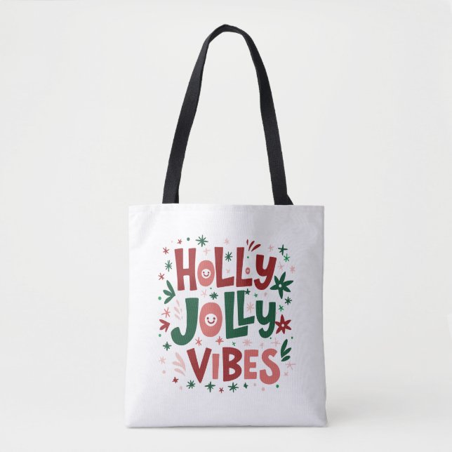Holly Jolly Vibes Christmas Tasche (Vorderseite)
