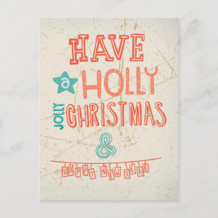 Holly Jolly Weihnachten grüßen
