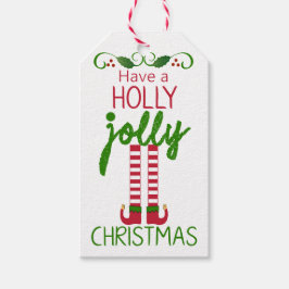 Holly Jolly Weihnachten - hausgemacht Geschenkanhänger