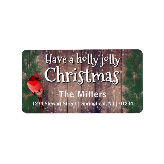 Holly Jolly Weihnachten - Holidayzfordayz Adressaufkleber (Vorne)
