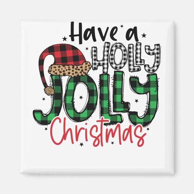Holly Jolly Weihnachten - Perfekte Weihnachten Magnet (Vorne)