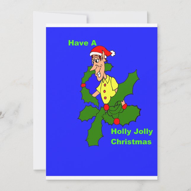 Holly Jolly Weihnachts-Einladung Einladung (Vorderseite)