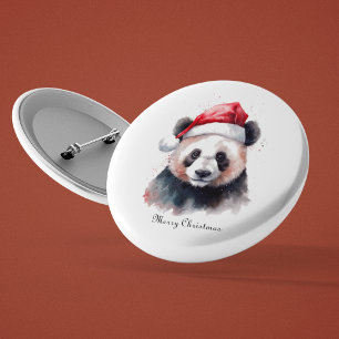 Holly Jolly Weihnachts-Panda, individuell Button