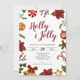 Holly Jolly Weihnachtsfeier Einladung