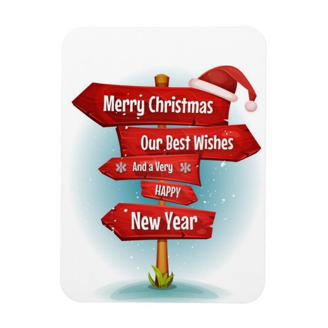 "Holly Jolly Wishs" Magnet (Vertikal)