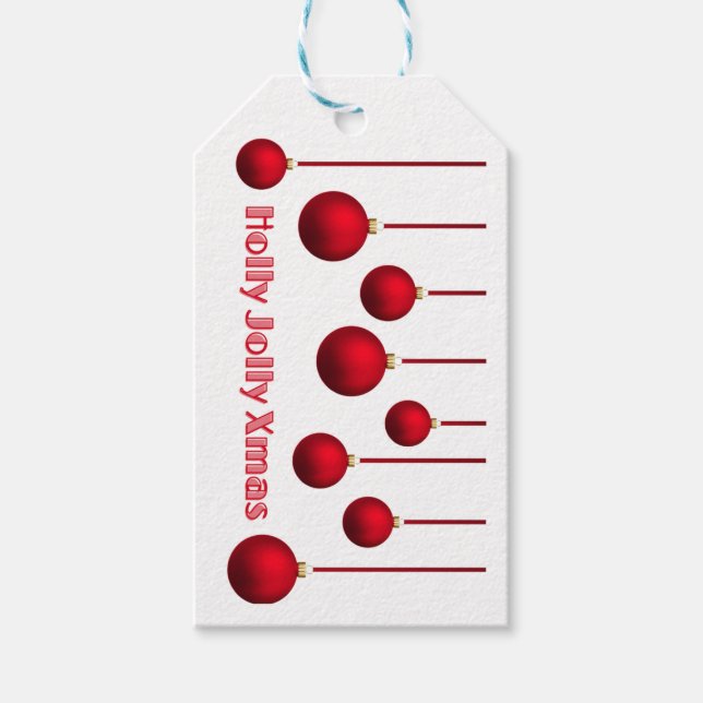 Holly jolly xmas geschenkanhänger (Vorderseite)