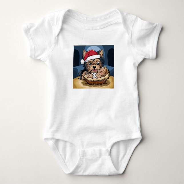 Holly-Klumpen von Yorkshire Terrier Baby Strampler (Vorderseite)