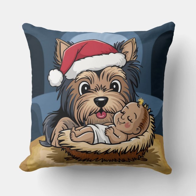 Holly-Klumpen von Yorkshire Terrier Kissen (Vorderseite)