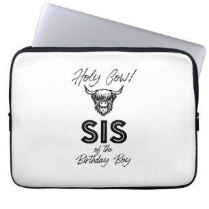 Holly Kuh Sis of the Birthday Boy Highland Cow 1. Laptopschutzhülle