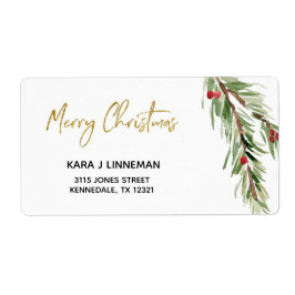 Holly Leaf Aquarell Weihnachtsadresse