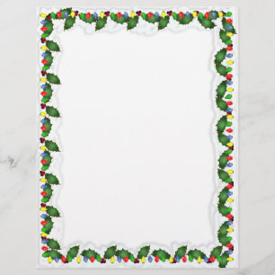 Holly Lights Christmas Stationary Flyer