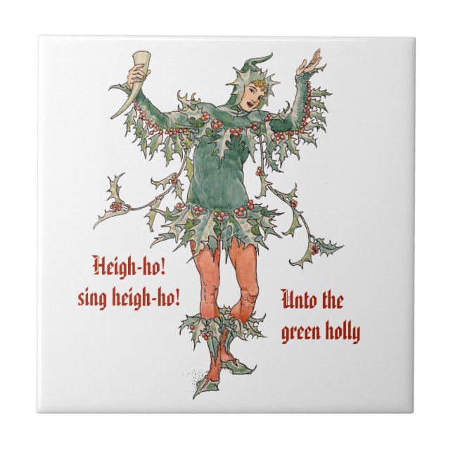 Holly man Walter Crane Blume aus Shakespeare Fliese (Vorderseite)