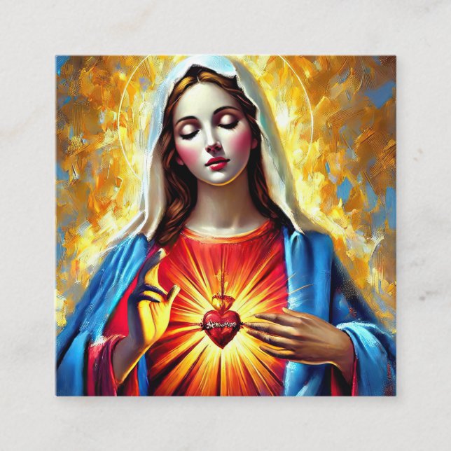 Holly Mary Maria Madonna Mariana Virgin Mary Begleitkarte (Vorderseite)