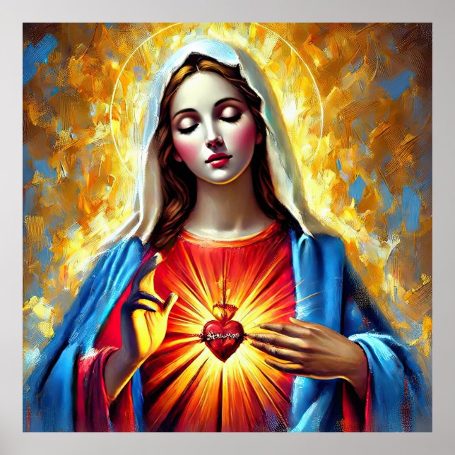 Holly Mary Maria Madonna Mariana Virgin Mary Poster (Vorne)