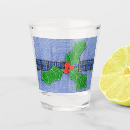 Holly mit roten Beeren Schnapsglas