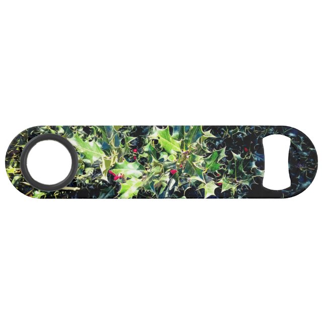 Holly mit roten Beeren Speed Flaschenöffner (Vorderseite (Horizontal))