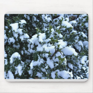 Holly mit Schnee Mousepad