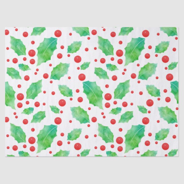 Holly Pattern Seidenpapier (Vorderseite)