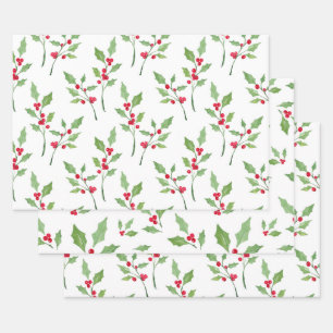 Holly Patterns Geschenkpapier Set