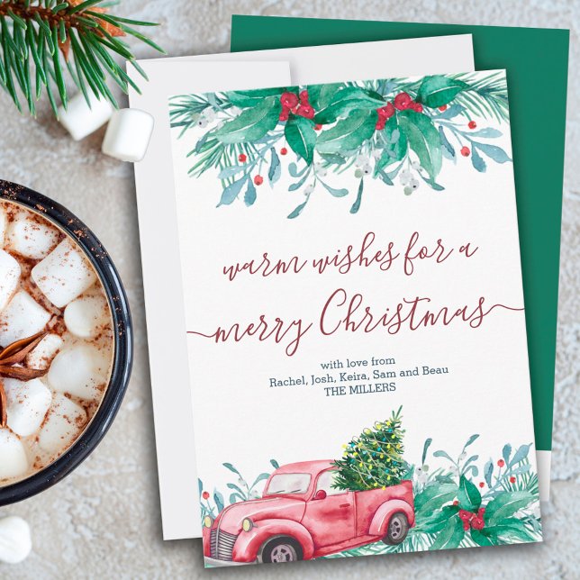 Holly Pflanze Mistletoe und Red Truck Weihnachten (Von Creator hochgeladen)
