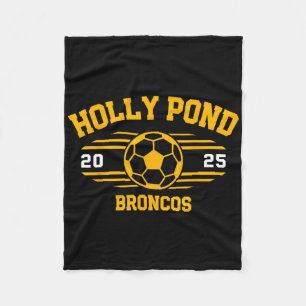 Holly Pond Broncos Fußballrechnung 2025 Fleecedecke