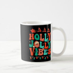Holly Retro Groovy Christmas Jolly Vibes Santa Ang Kaffeetasse