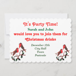 Holly Robin Festive Einladung