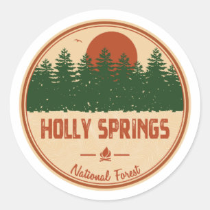 Holly Springs National Forest Runder Aufkleber