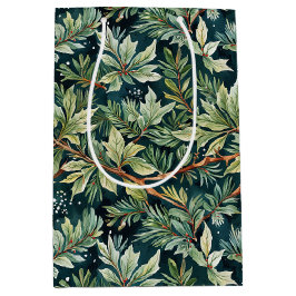 Holly, Spruce, Schnee grün Mittlere Geschenktüte