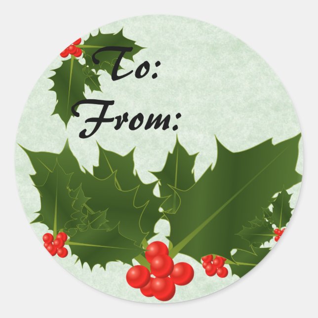 Holly To and from Stickers (Vorderseite)