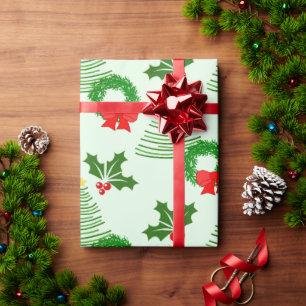 Holly und Bäume und Kränze, Oh mein! Geschenkpapier