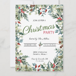 Holly und Ivy Weihnachts-Party Einladung